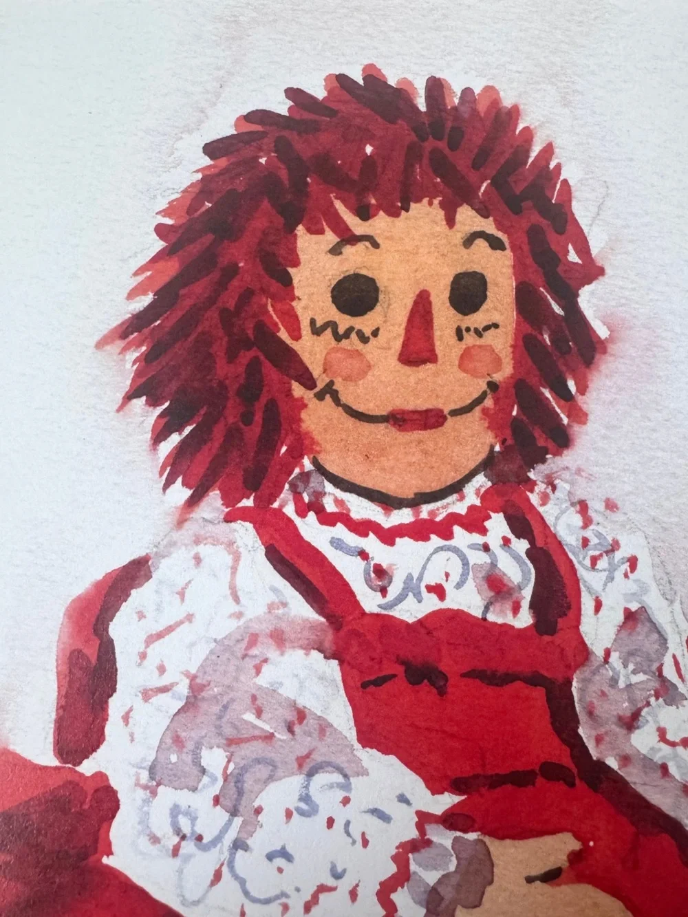 Eleanor Smith Signed Raggedy Ann and Andy Matted Art Print 12” x 10” - Picture 3 of 10